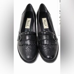 Bellini Leather Kiltie Loafers Wingtip Brogue Buckle Comfort Vintage Rare preppy
